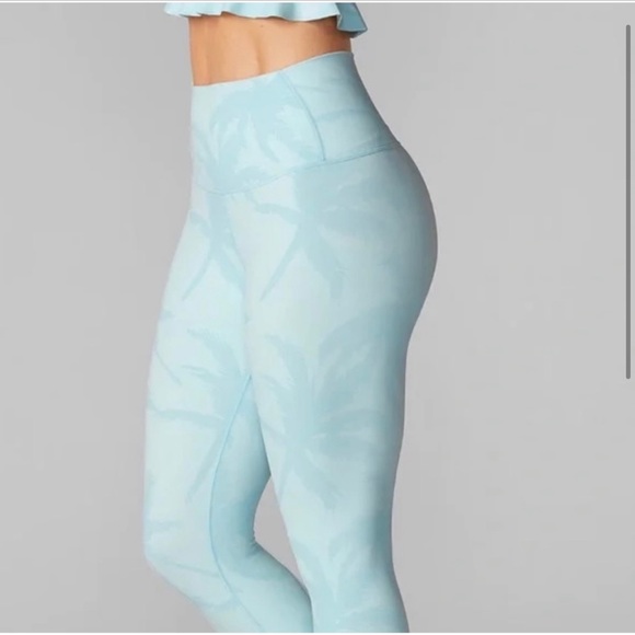 Tavi Noir High Waisted 7/8 Tight Leggings: Powder Palm M - Picture 2 of 5